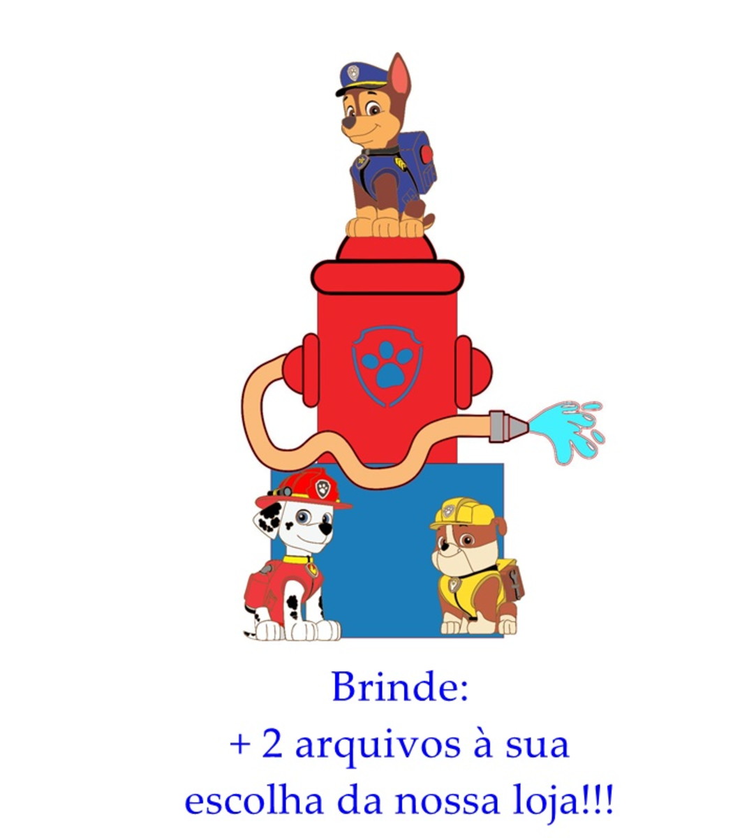 Arquivo de Corte Topo de Bolo Camadas Patrulha Canina