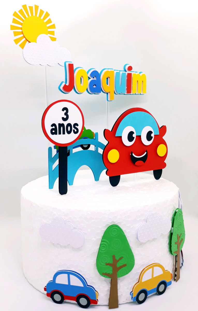 Arquivo de Corte Topo de Bolo Carrinhos Camadas Studio - Imagem 2