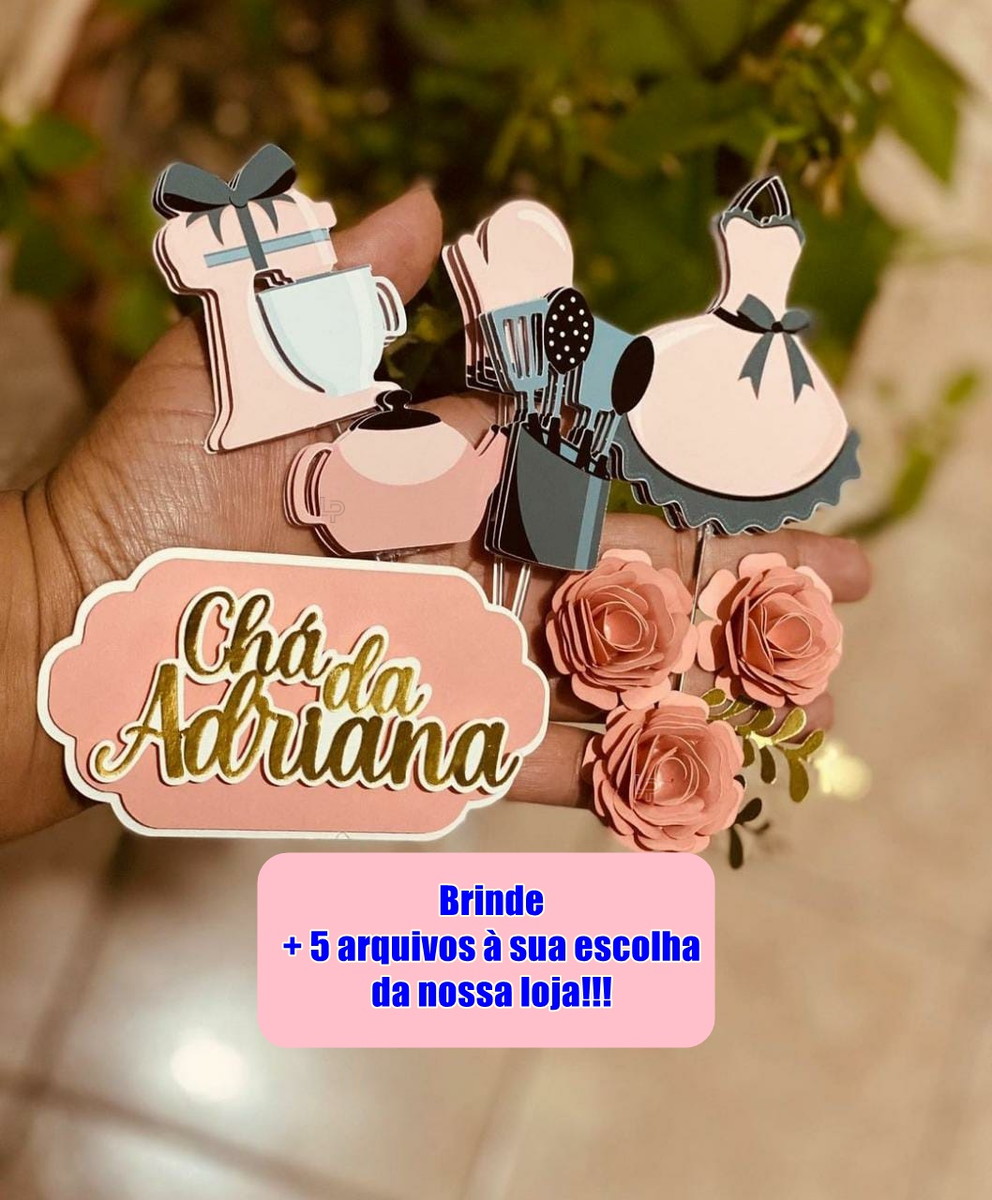 Arquivo de Corte Topo de Bolo Chá de Cozinha