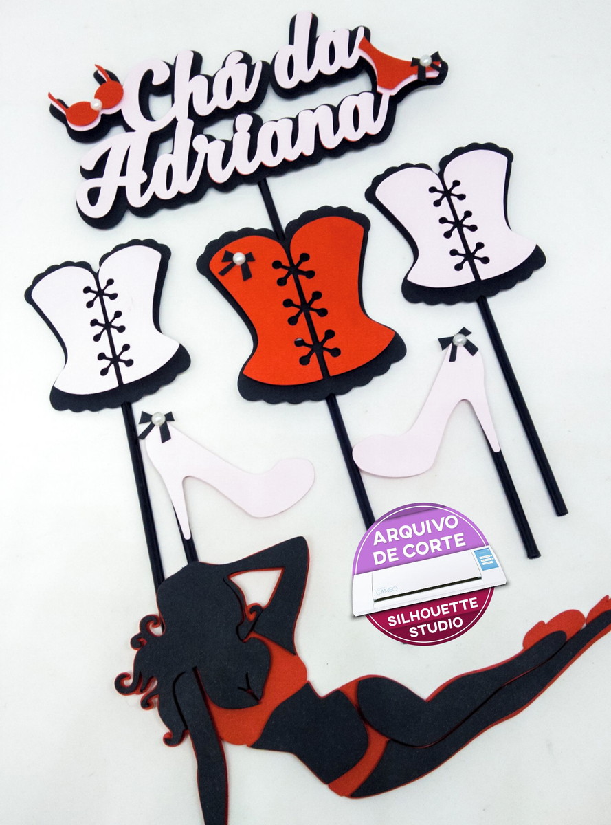 Arquivo de Corte Topo de Bolo Chá de Lingerie #2