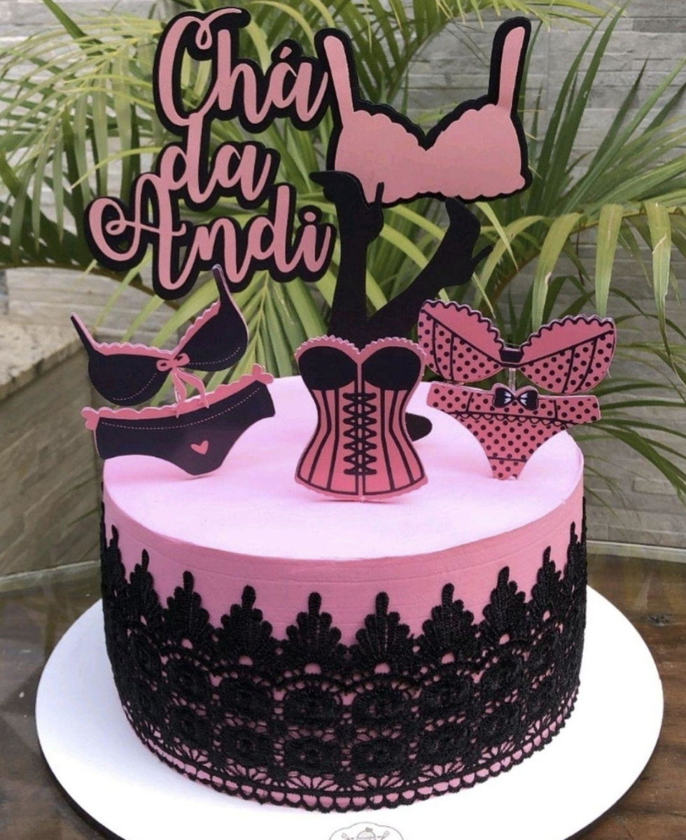 Arquivo de Corte Topo de Bolo Chá de Lingerie