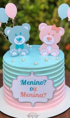 Arquivo de corte Topo de bolo Chá Revelação #1
