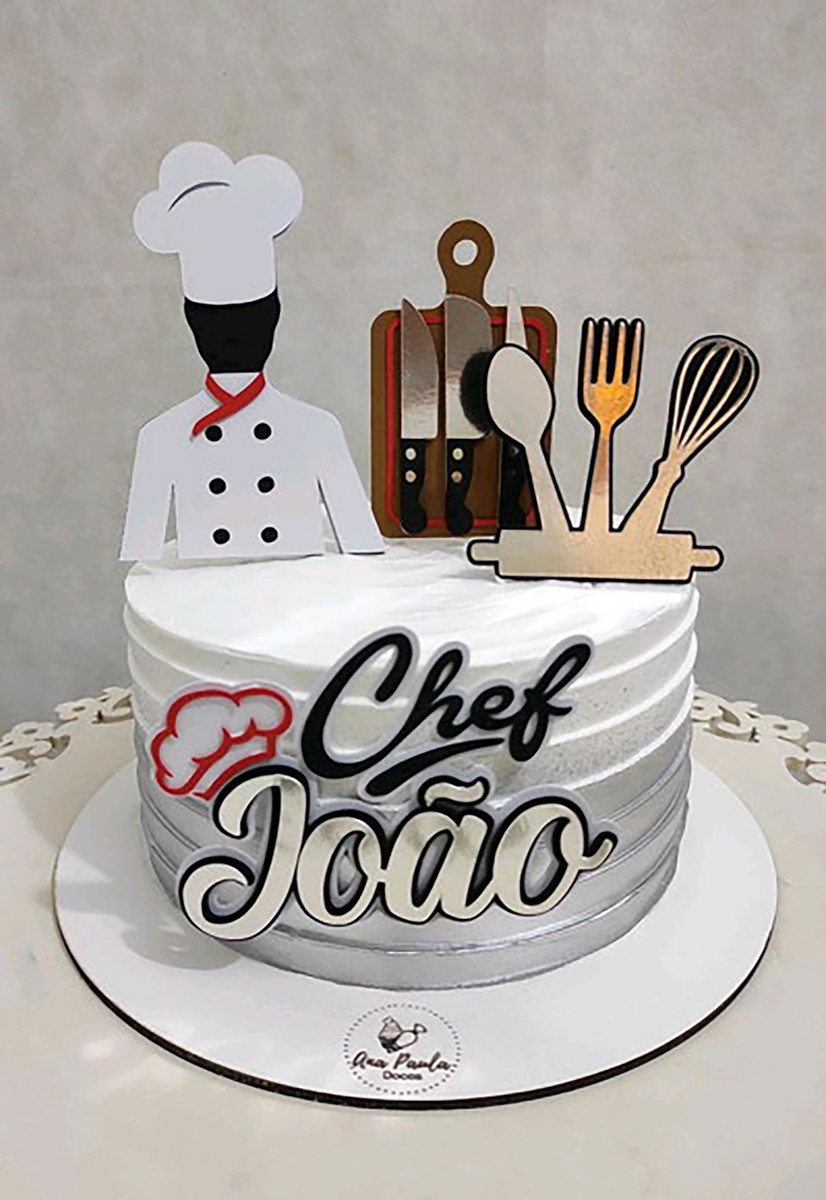 Arquivo de Corte Topo de Bolo Chef