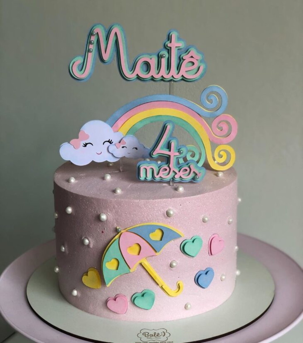 Arquivo De Corte Topo De Bolo Chuva De Amor #2