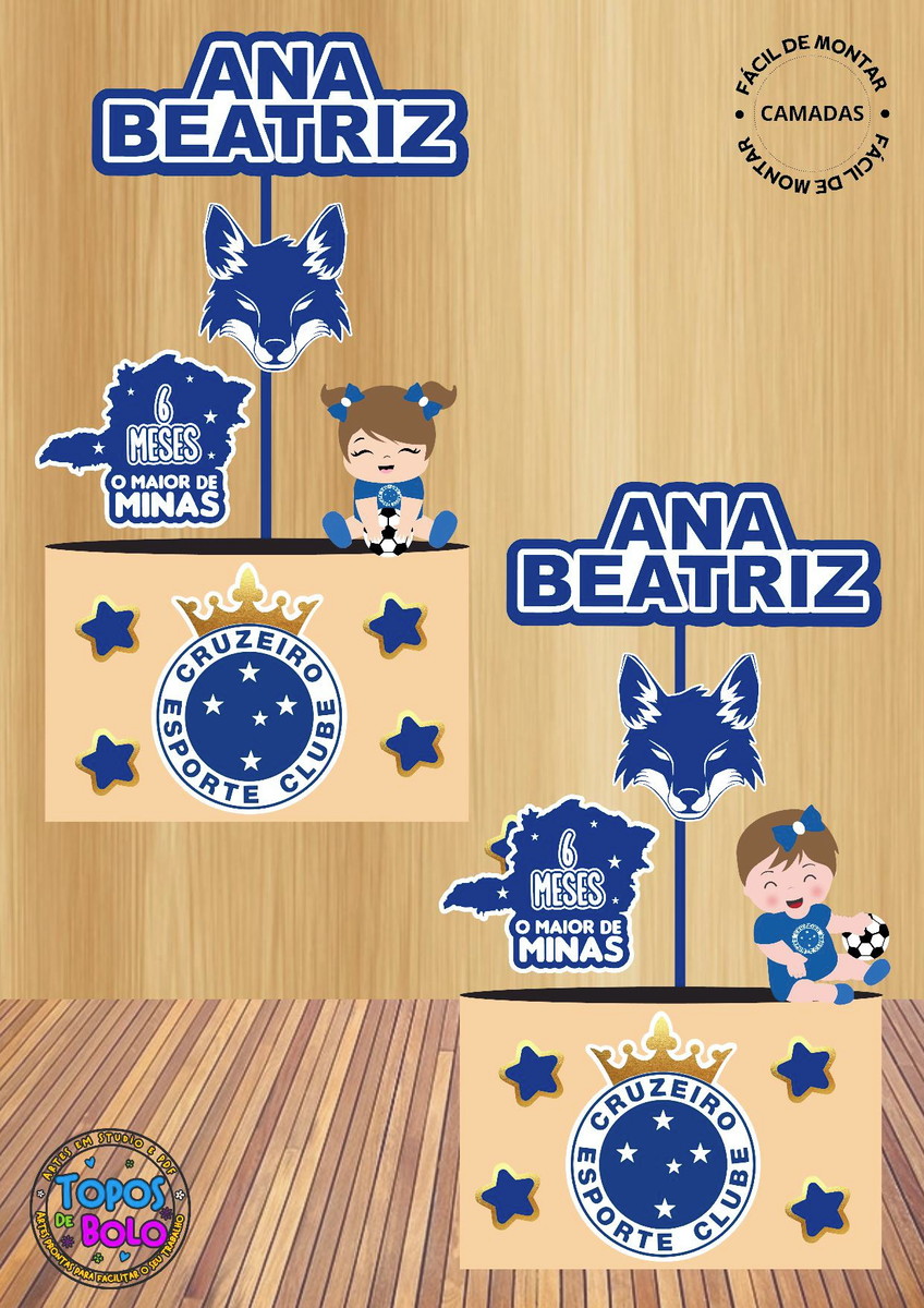 Arquivo de Corte Topo de Bolo Cruzeiro Menina