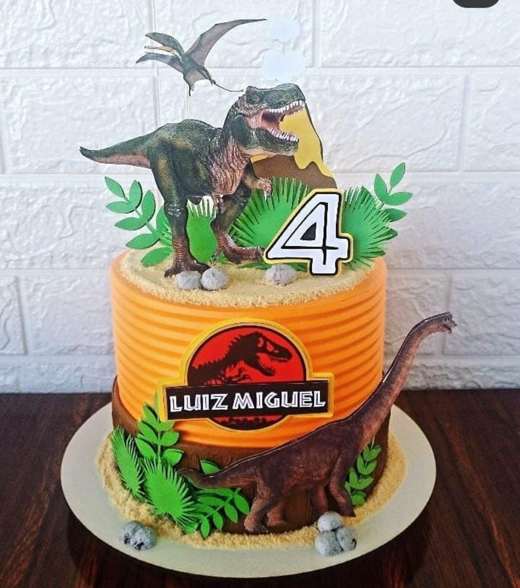 029 - Arquivo de Corte Topo de Bolo Dinossauro 2