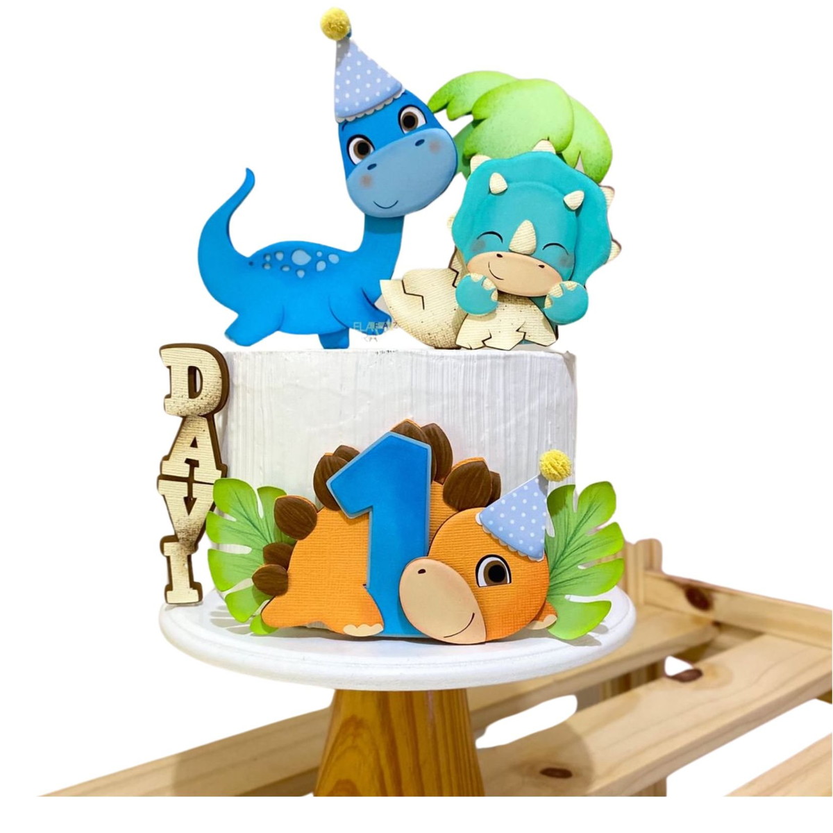 Arquivo de Corte Topo de Bolo Dinossauro 2 Studio+brinde