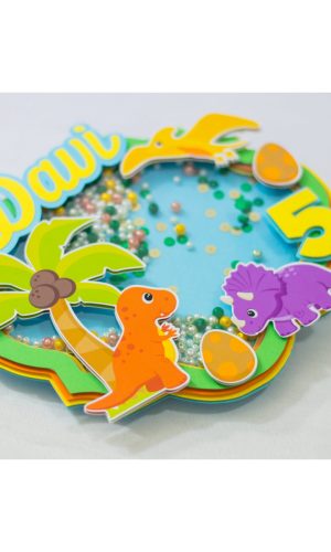 Arquivo de corte Topo de bolo Dinossauro Baby CAMADA COD:008