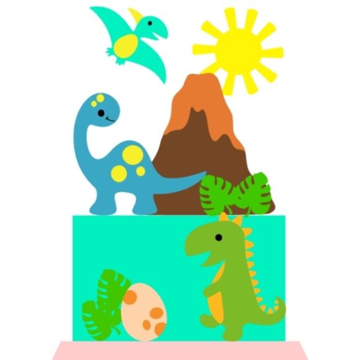 Arquivo de corte Topo de bolo Dinossauro CAMADAS STUDIO#2039