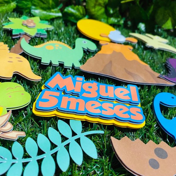 Arquivo de corte topo de bolo dinossauro cute - Imagem 4