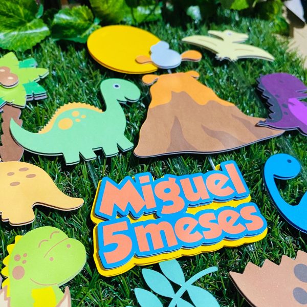 Arquivo de corte topo de bolo dinossauro cute - Imagem 2