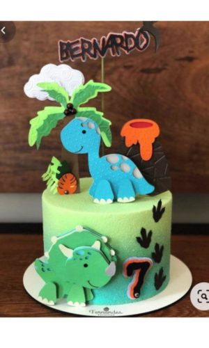 Arquivo de Corte Topo de Bolo Dinossauro Cute - Camadas 2605