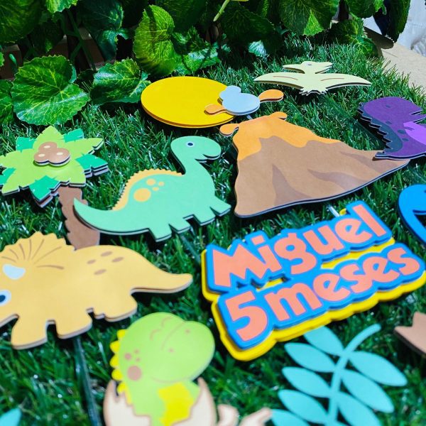 Arquivo de corte topo de bolo dinossauro cute - Imagem 5