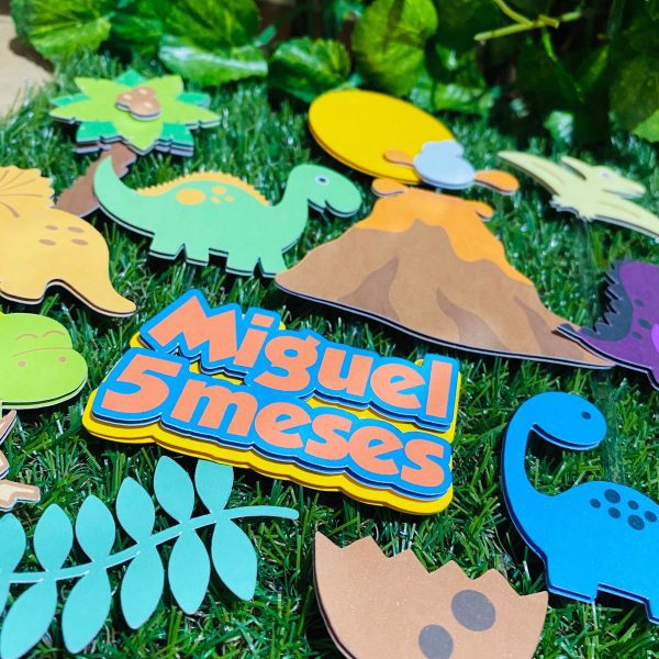 Arquivo de corte topo de bolo dinossauro cute - Imagem 3