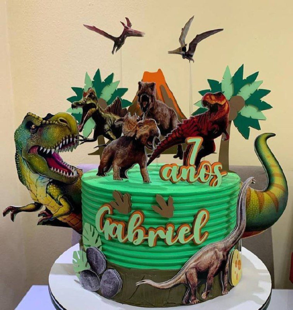 Arquivo de Corte Topo de Bolo Dinossauro