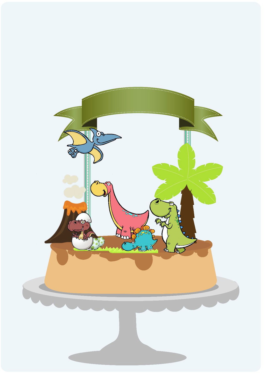 Arquivo de corte Topo de Bolo Dinossauro STUDIO #2041