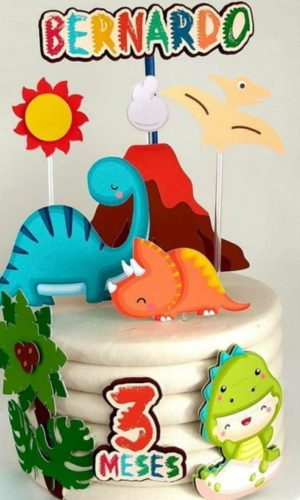 Arquivo De Corte Topo De Bolo Dinossauro Studio