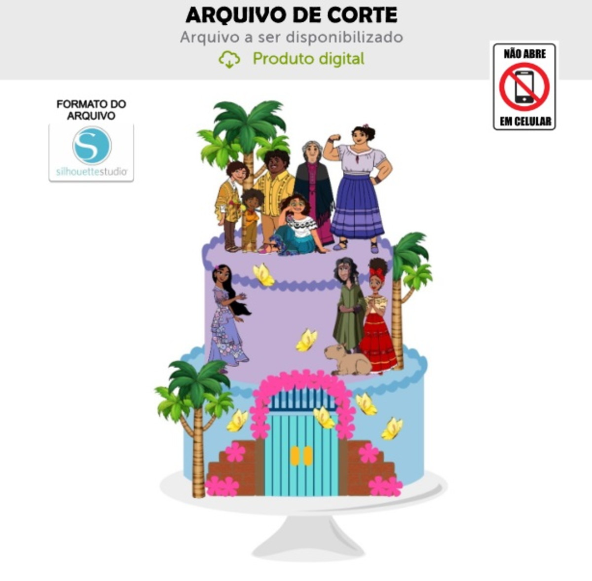 Arquivo de Corte Topo de Bolo Encanto