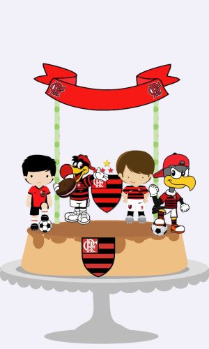 ARQUIVO DE CORTE TOPO DE BOLO FLAMENGO