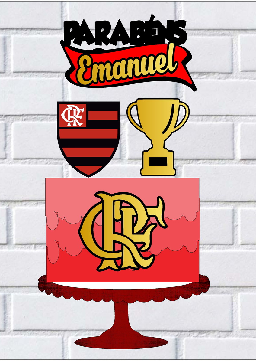 Arquivo de Corte Topo de Bolo Flamengo Studio 005