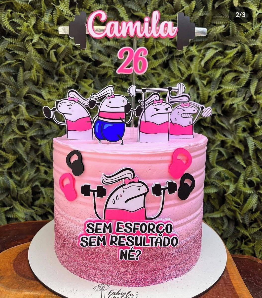 Arquivo de Corte Topo de Bolo Flork Academia Studio/pdf