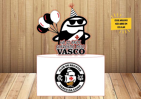 Arquivo de Corte Topo de Bolo Flork Vasco Studio
