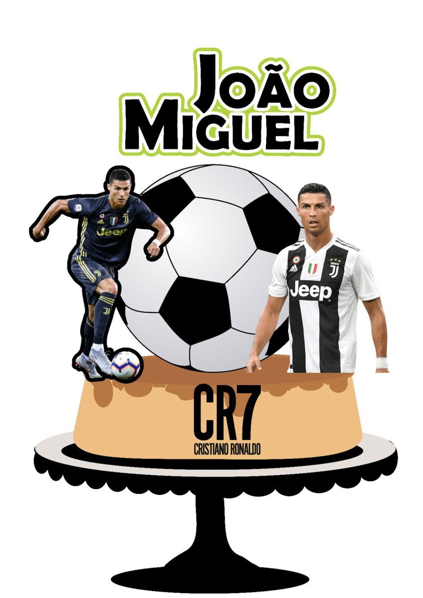 Arquivo de corte Topo de Bolo Futebol CR7 01