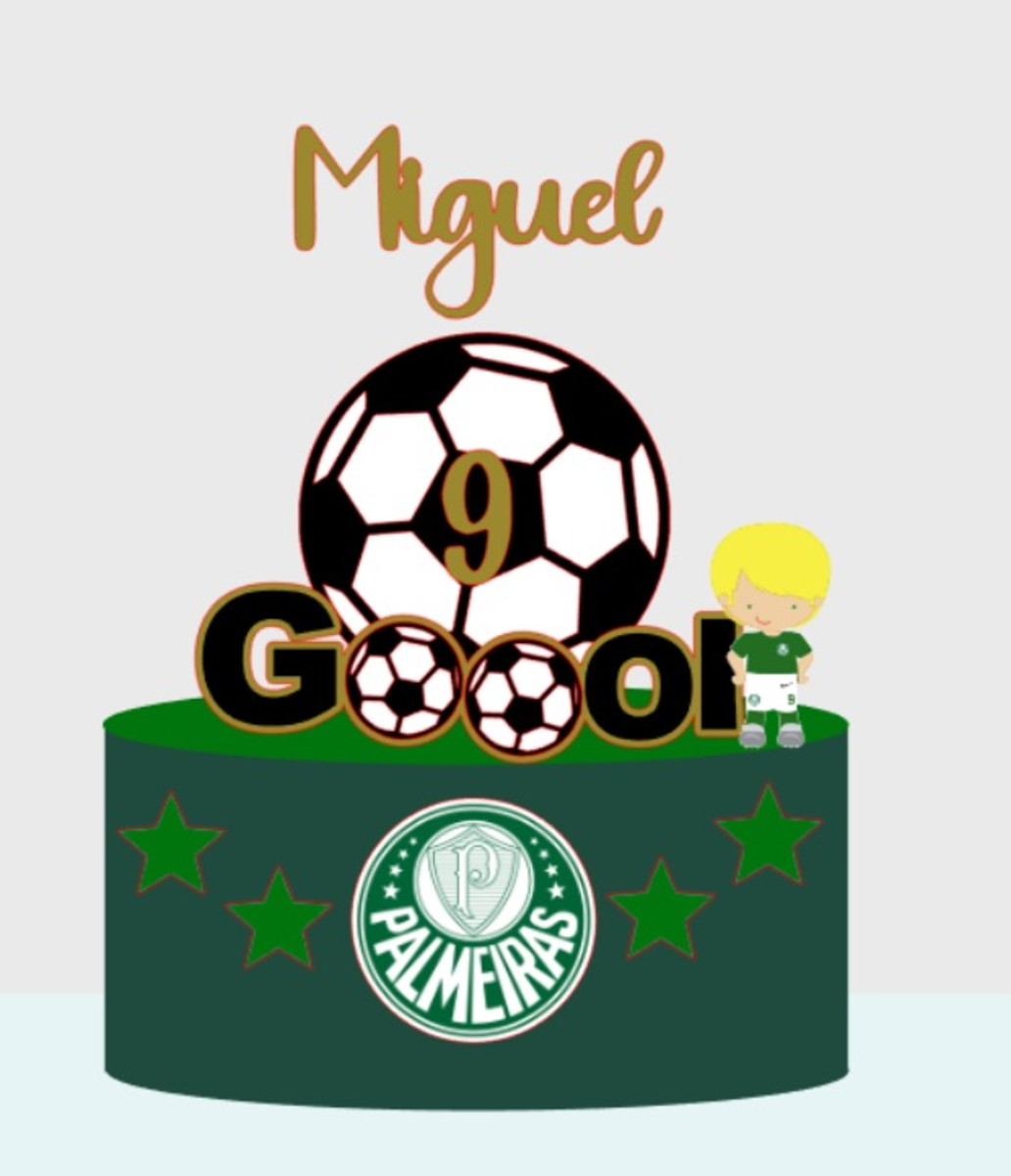 Arquivo de Corte Topo de Bolo Futebol P@lmei@s