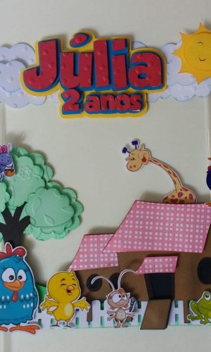 Arquivo de Corte Topo de Bolo Galinha Pintadinha 18