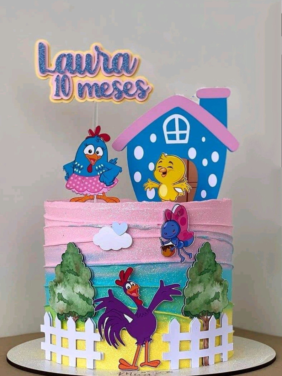 Arquivo de Corte Topo de Bolo Galinha Pintadinha 355