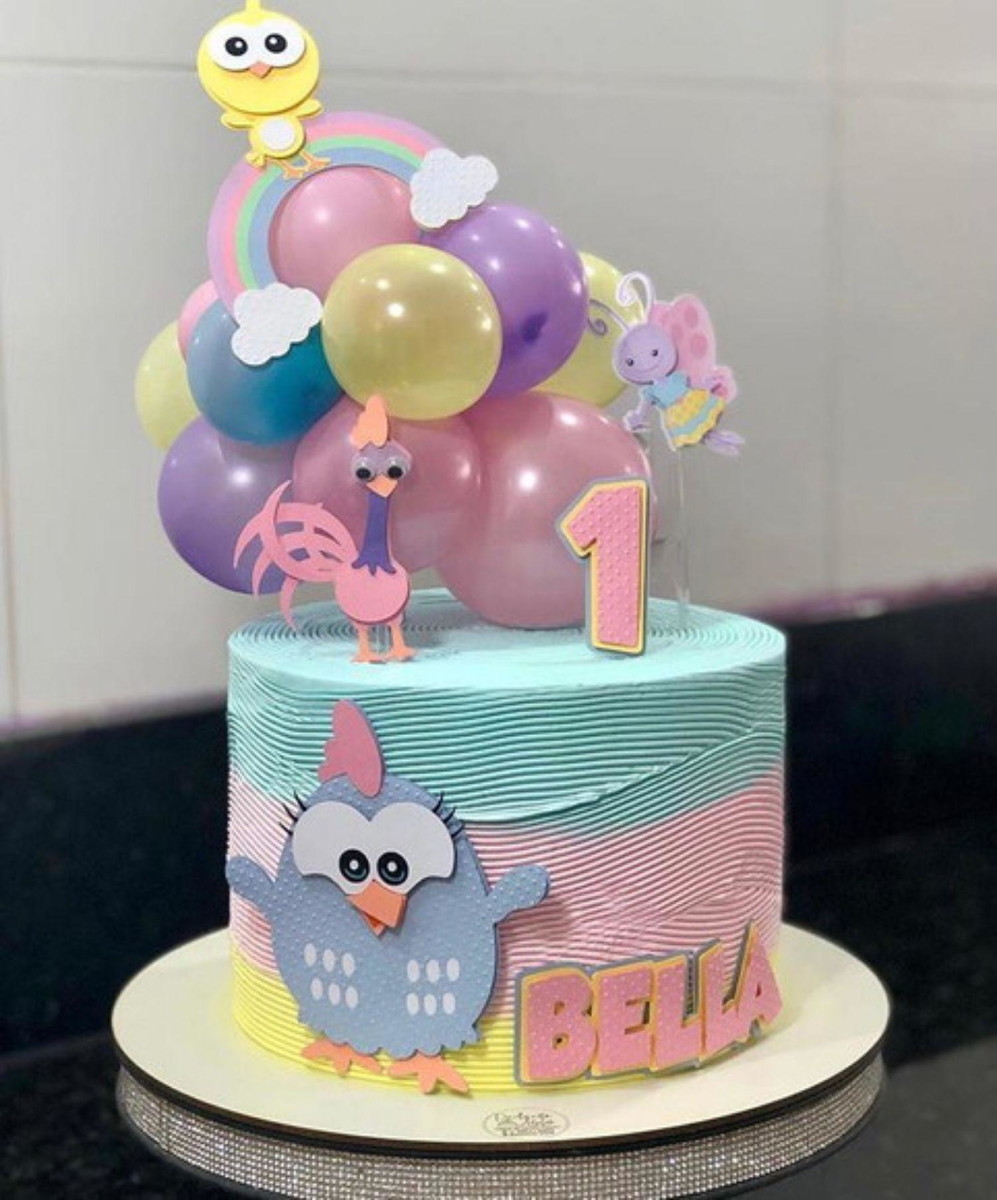 Arquivo de corte Topo de Bolo Galinha pintadinha STUDIO