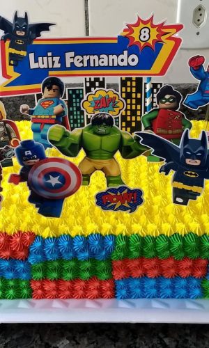 Arquivo de Corte Topo de Bolo Hérois Lego 004