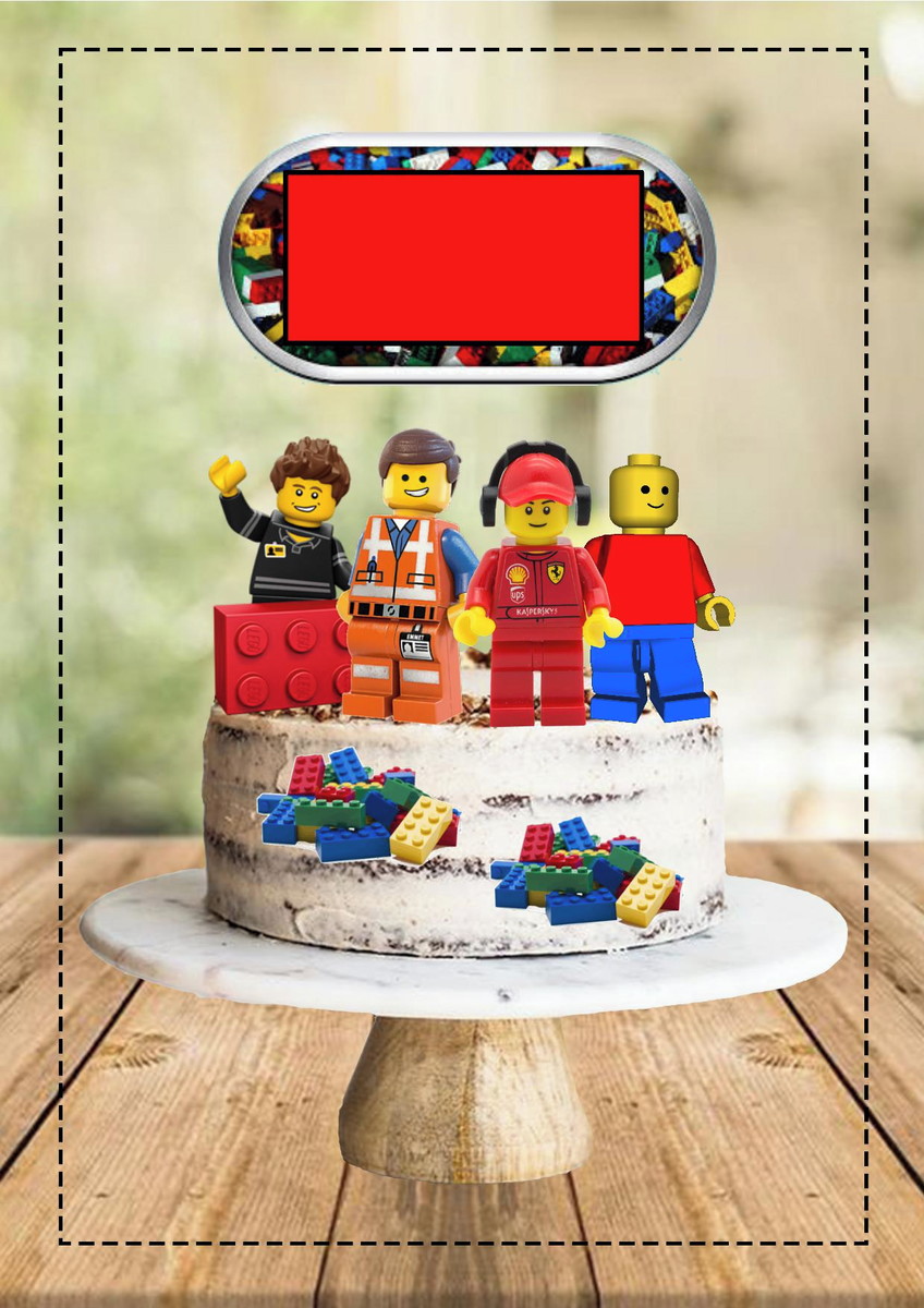 Studio/pdf Arquivo de Corte Topo de Bolo Lego - Imagem 2