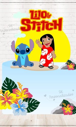 Arquivo de Corte Topo de Bolo Lilo & Stitch em Camadas #894#