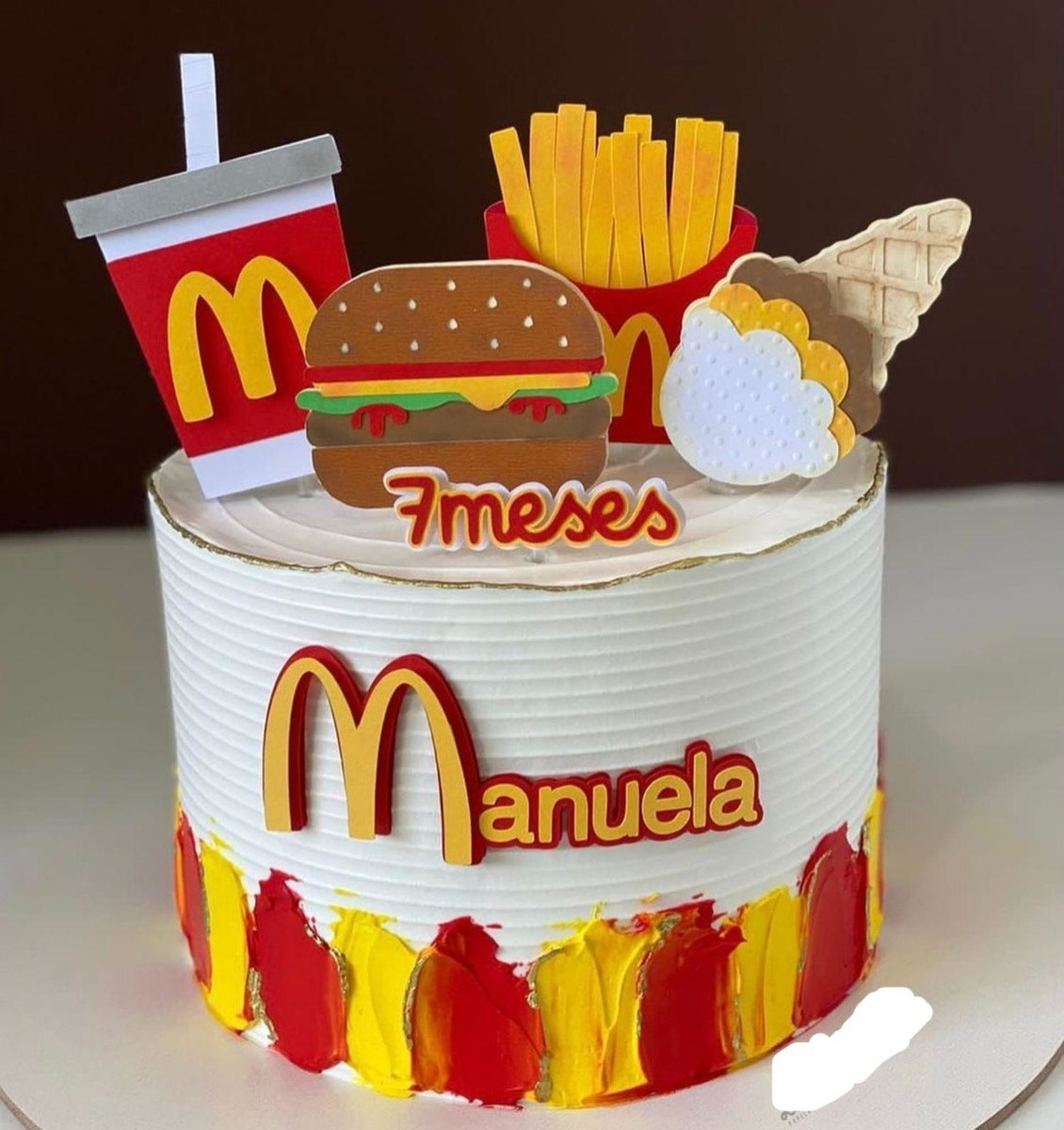 Arquivo de Corte Topo de Bolo Mc Donalds Camadas Studio