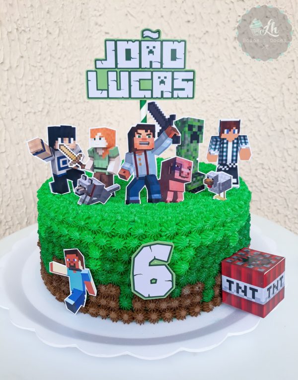 Arquivo Digital Topo de Bolo Minecraft #1