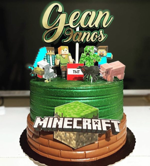 Arquivo de corte Topo de bolo Minecraft