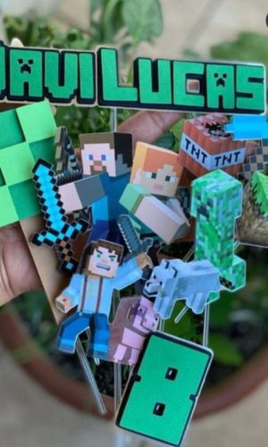 Arquivo de Corte Topo de Bolo Minecraft Studio