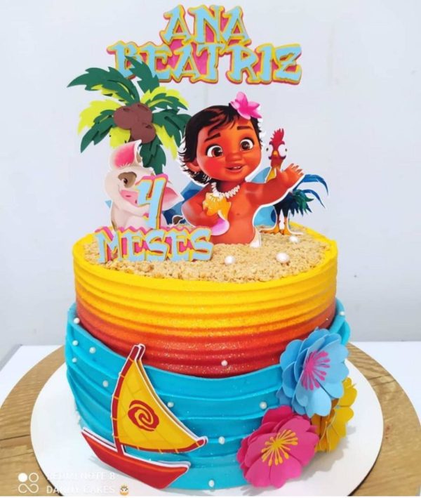 Arquivo de Corte Topo de Bolo Moana Baby