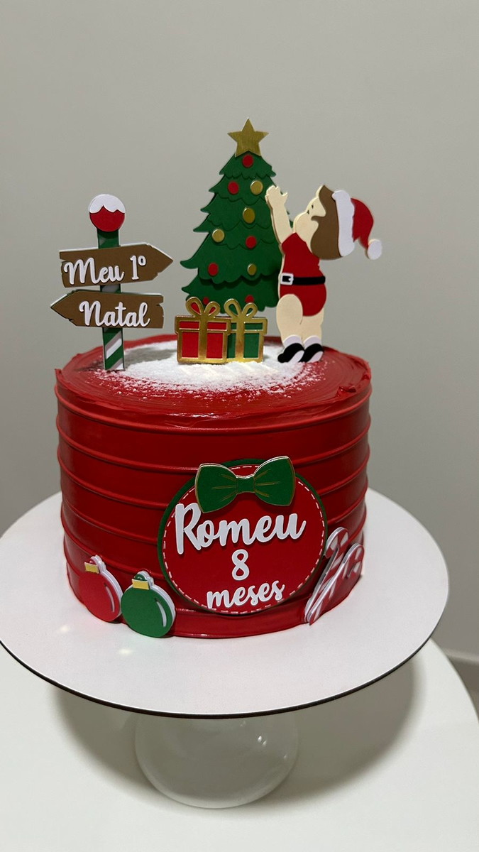 Arquivo de Corte Topo de Bolo Natal Bebe na Arvore - Imagem 2