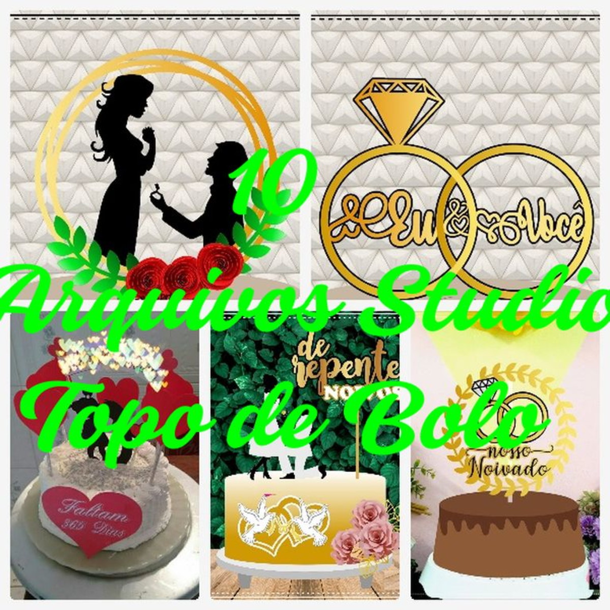 Arquivo De Corte Topo De Bolo Noivado Topo De Bolo Para Imprimir