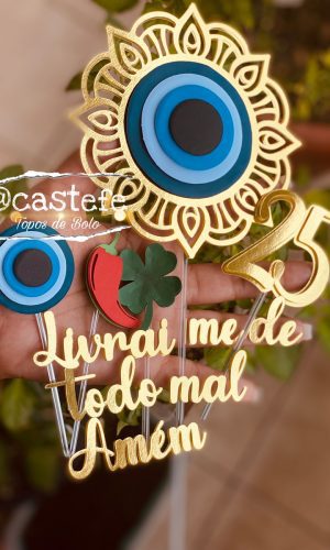 Arquivo de Corte Topo de Bolo Olho Grego Mandala