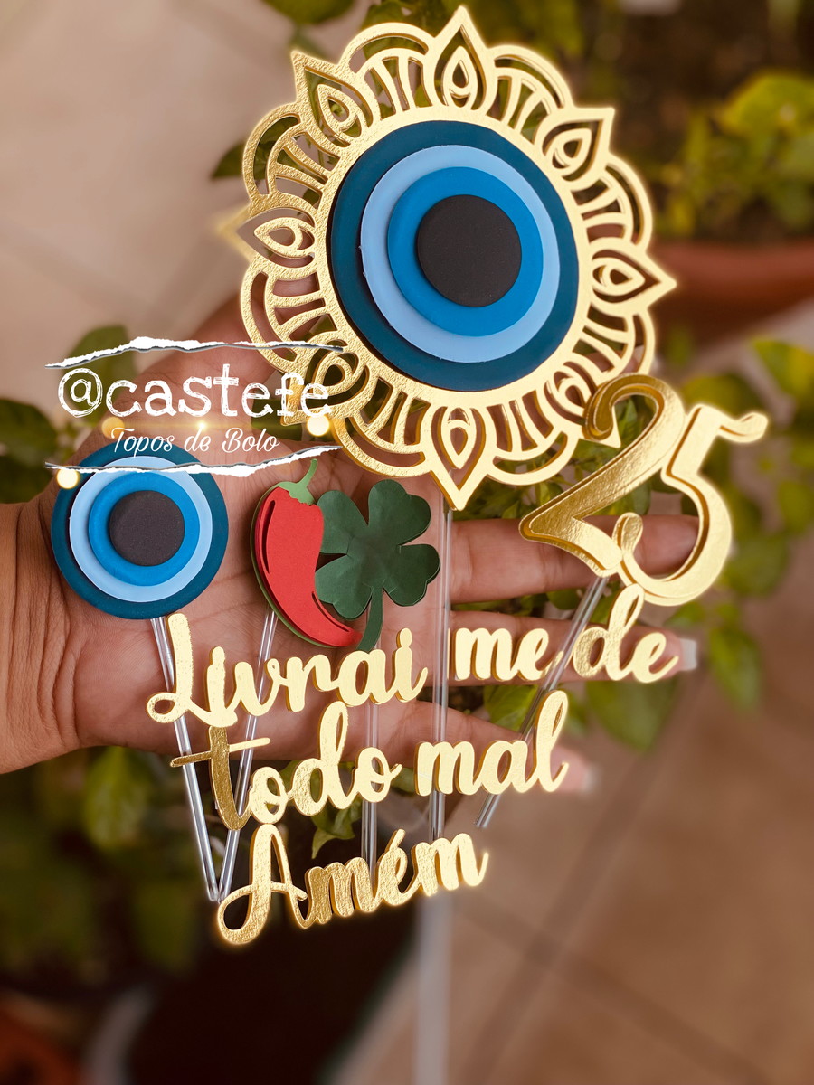 Arquivo de Corte Topo de Bolo Olho Grego Mandala