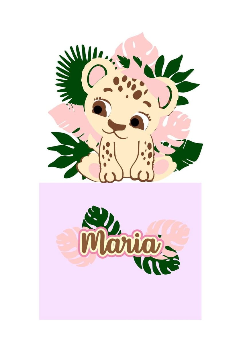 Arquivo de Corte Topo de Bolo Oncinha Baby Camadas