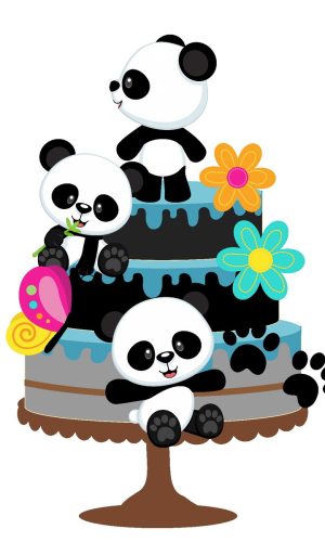 10 Arquivos Por R$ 10,00 Topo de Bolo Panda 1