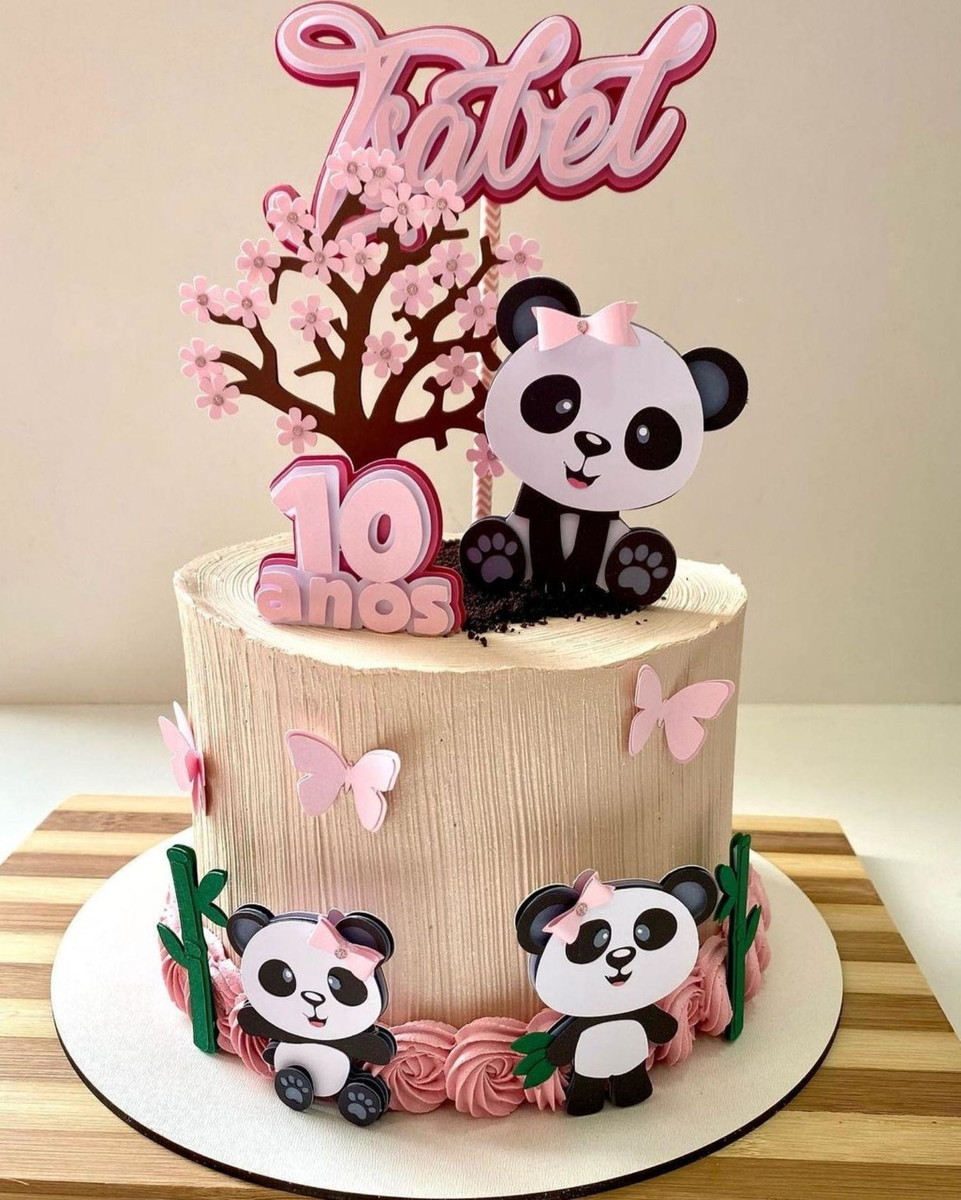 Arquivo de Corte Topo de Bolo Panda 2