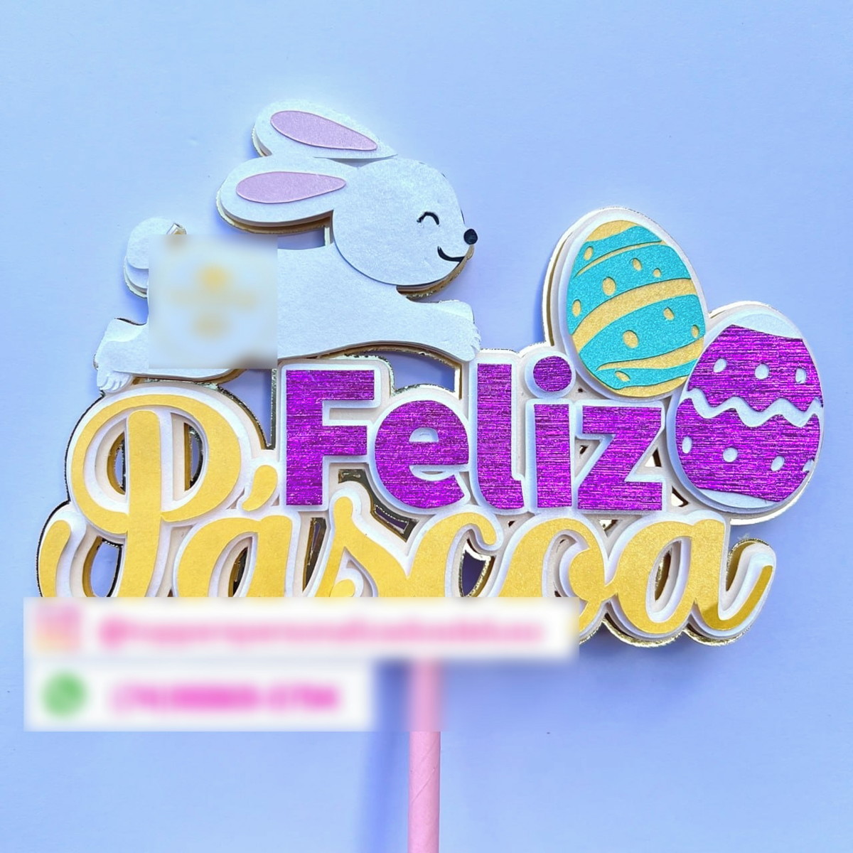 Arquivo de Corte Topo de Bolo Páscoa - 3 - Feliz Páscoa