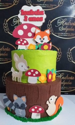 Arquivo de Corte Topo de Bolo Raposinha Bosque
