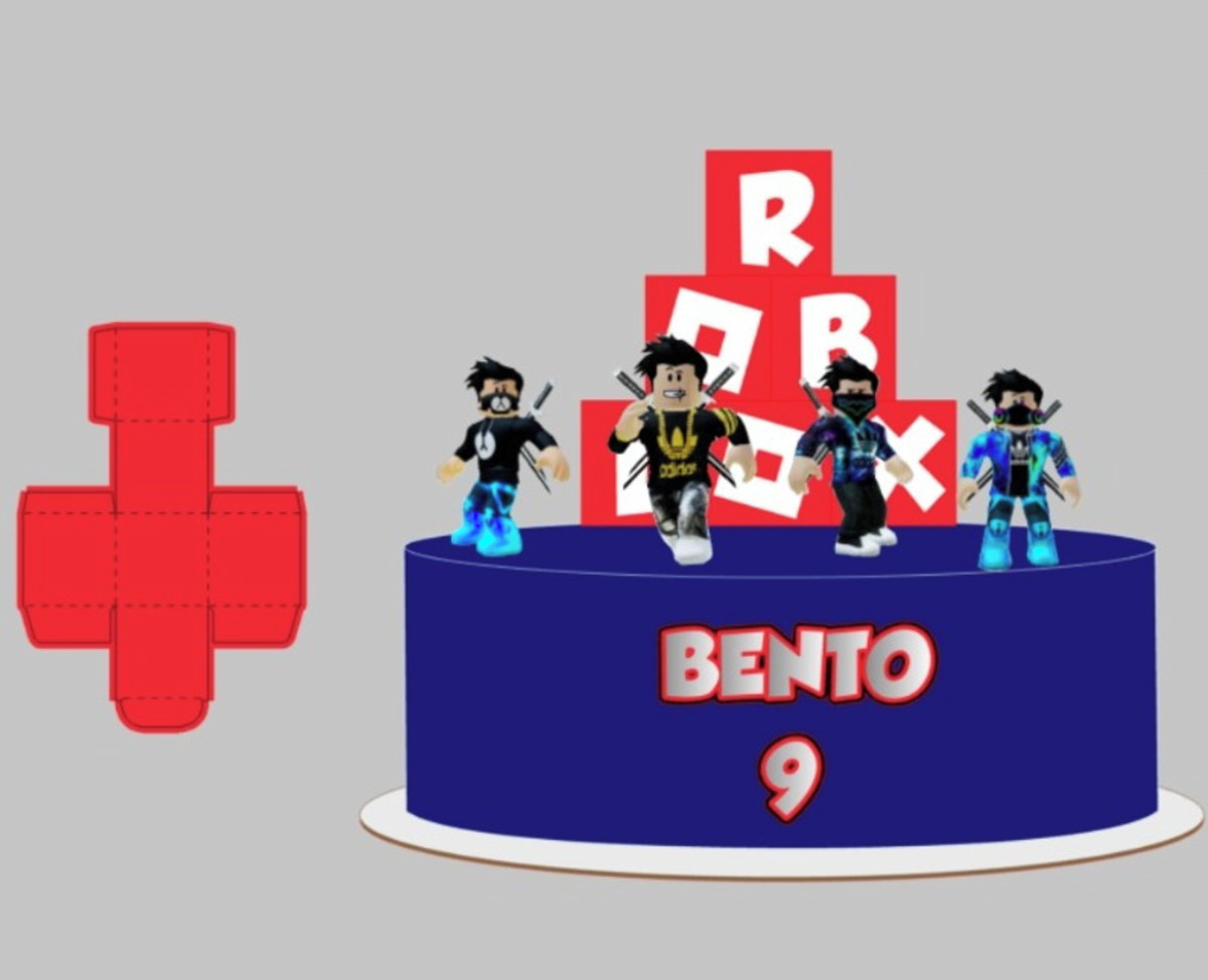 Arquivo de Corte Topo de Bolo Roblox Caixa 3d - Imagem 2