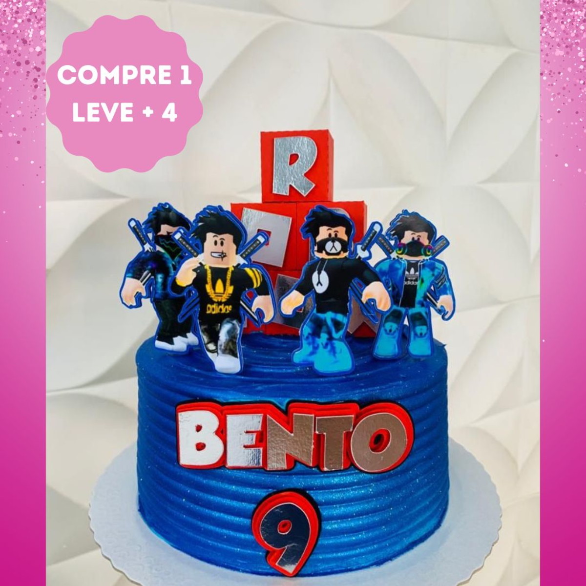 Arquivo de Corte Topo de Bolo Roblox Caixa 3d